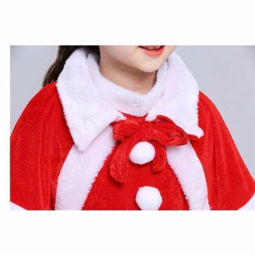 クリスマスワンピース　90cm サンタクロース　コスプレ　コスチューム　子供用 キッズ/ベビー/マタニティのキッズ服女の子用(90cm~)(ワンピース)の商品写真