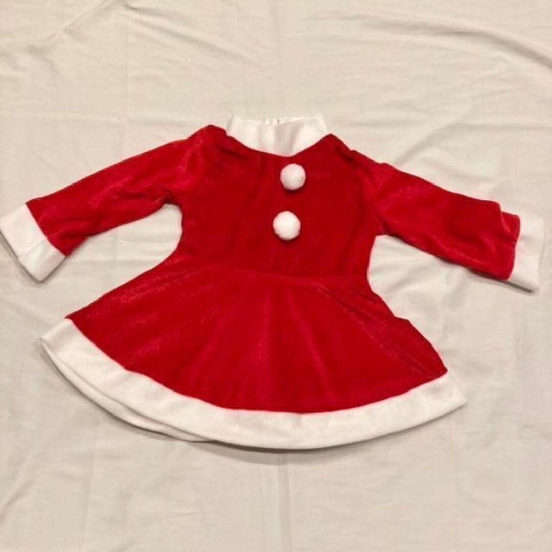 クリスマスワンピース　90cm サンタクロース　コスプレ　コスチューム　子供用 キッズ/ベビー/マタニティのキッズ服女の子用(90cm~)(ワンピース)の商品写真