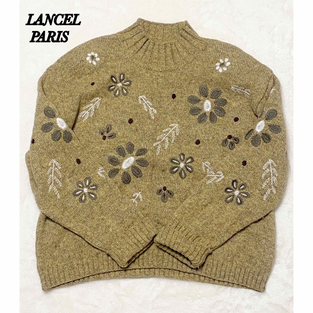 LANCEL - LANCEL PARIS 美品 ウール タートルネック ニット 刺繍の通販 ...