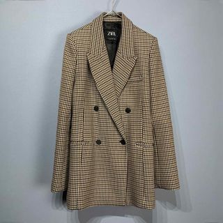 ザラ(ZARA)の【ザラ】S ダブルジャケット チェック クラシック きれいめ モード(テーラードジャケット)