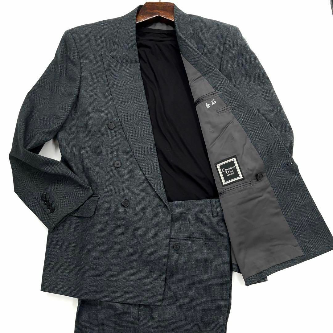 Christian Dior(クリスチャンディオール)の【高級】クリスチャンディオール　DIOR セットアップ　スーツ　ダブル　秋冬　L メンズのスーツ(セットアップ)の商品写真
