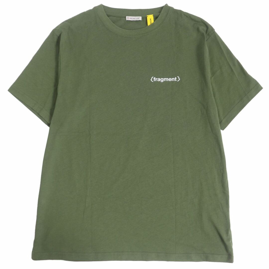 極美品□19AW モンクレールジーニアス 7 フラグメント ヒロシフジワラ MAGLIA T-SHIRT コットン100％ 半袖Tシャツ カーキ S 伊製 正規品55cm着丈