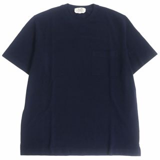 HERMES エルメス Hロゴワンカラーショートスリーブコットンシャツ 半袖Tシャツ 胸ポケット ホワイト