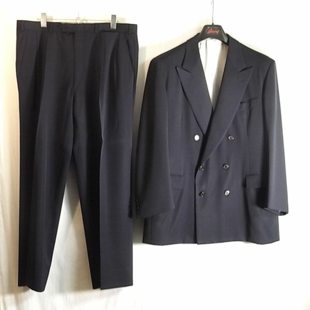 size52☆良品☆ブリオーニ Brioni ６釦ダブルスーツ ダークネイビー