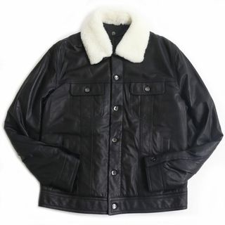 美品　DOLCE\u0026GABBANAドルガバ ジャケットノーカラー　ブルゾン　レザー