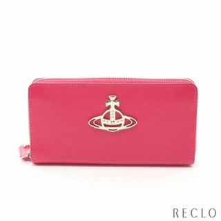 ヴィヴィアンウエストウッド(Vivienne Westwood)のRODEO ZIP AROUND WALLET ラウンドファスナー長財布 レザー ピンクパープル(財布)