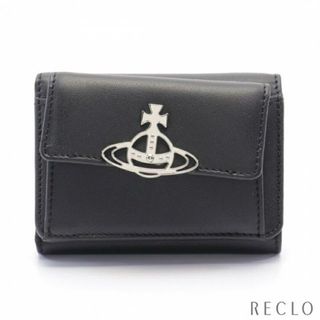 ヴィヴィアンウエストウッド(Vivienne Westwood)のオーブ 三つ折り財布 コンパクトウォレット レザー ブラック(財布)