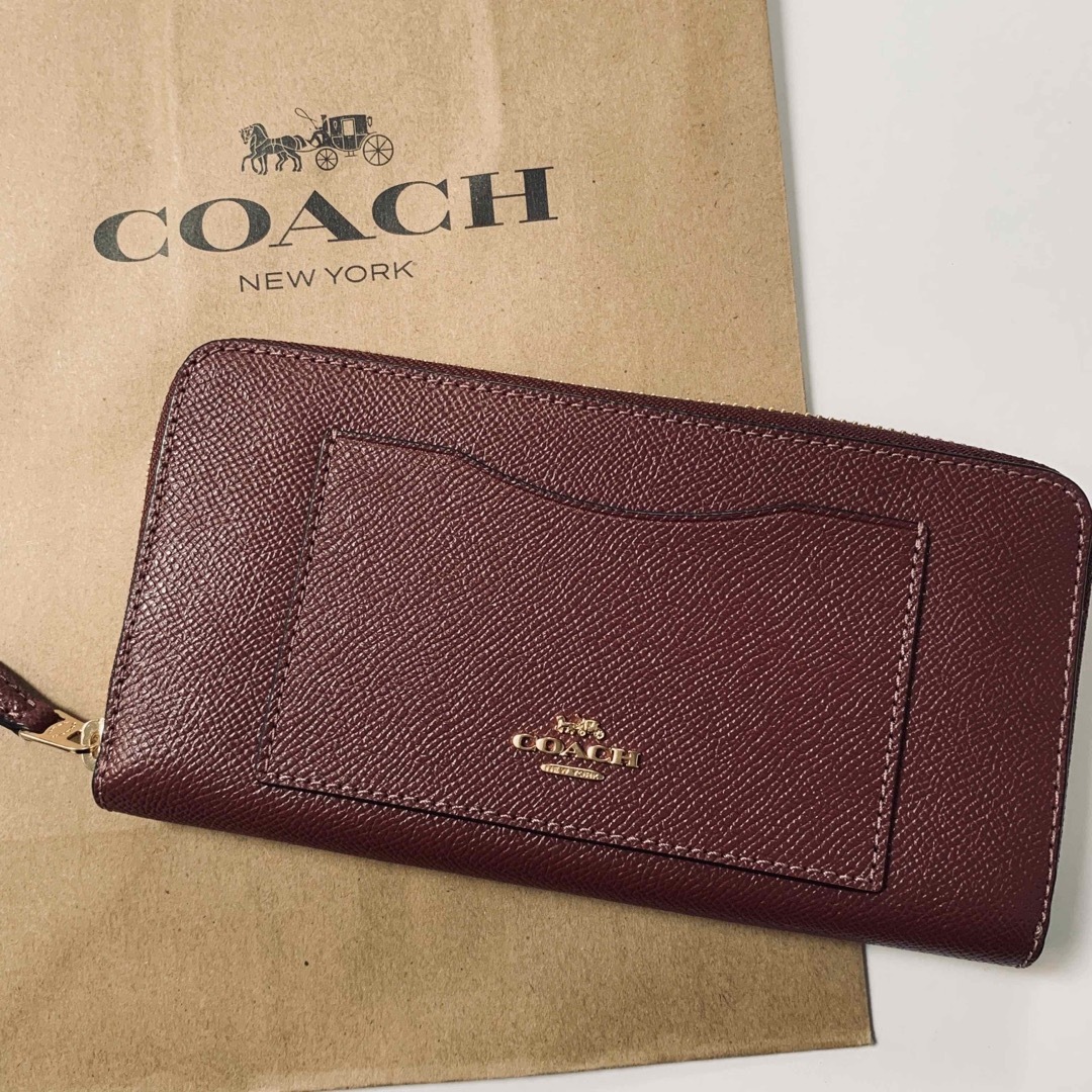 COACH(コーチ)のCOACH 長財布 ワイン レディースのファッション小物(財布)の商品写真