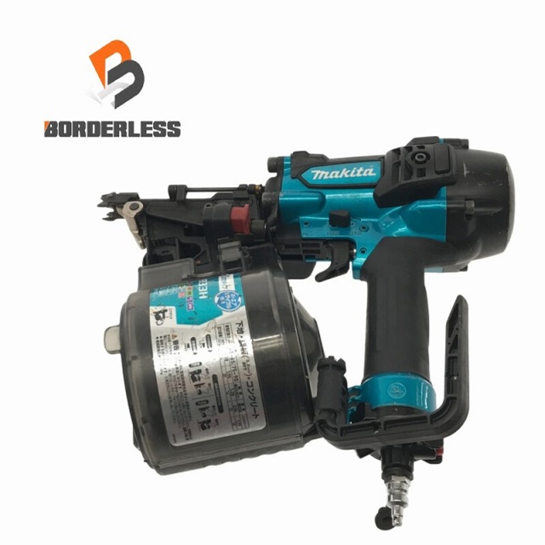 ☆品☆ makita マキタ 90mm 高圧エア釘打ち機 AN933H 青/ブルー 釘打機 エアーツール 大工 81141バイク