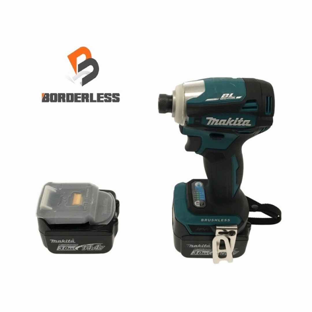 自動車/バイク☆美品♪☆ makita マキタ 14.4V充電式インパクトドライバー TD162D バッテリー2個(14.4V 3.0Ah)付き 81167