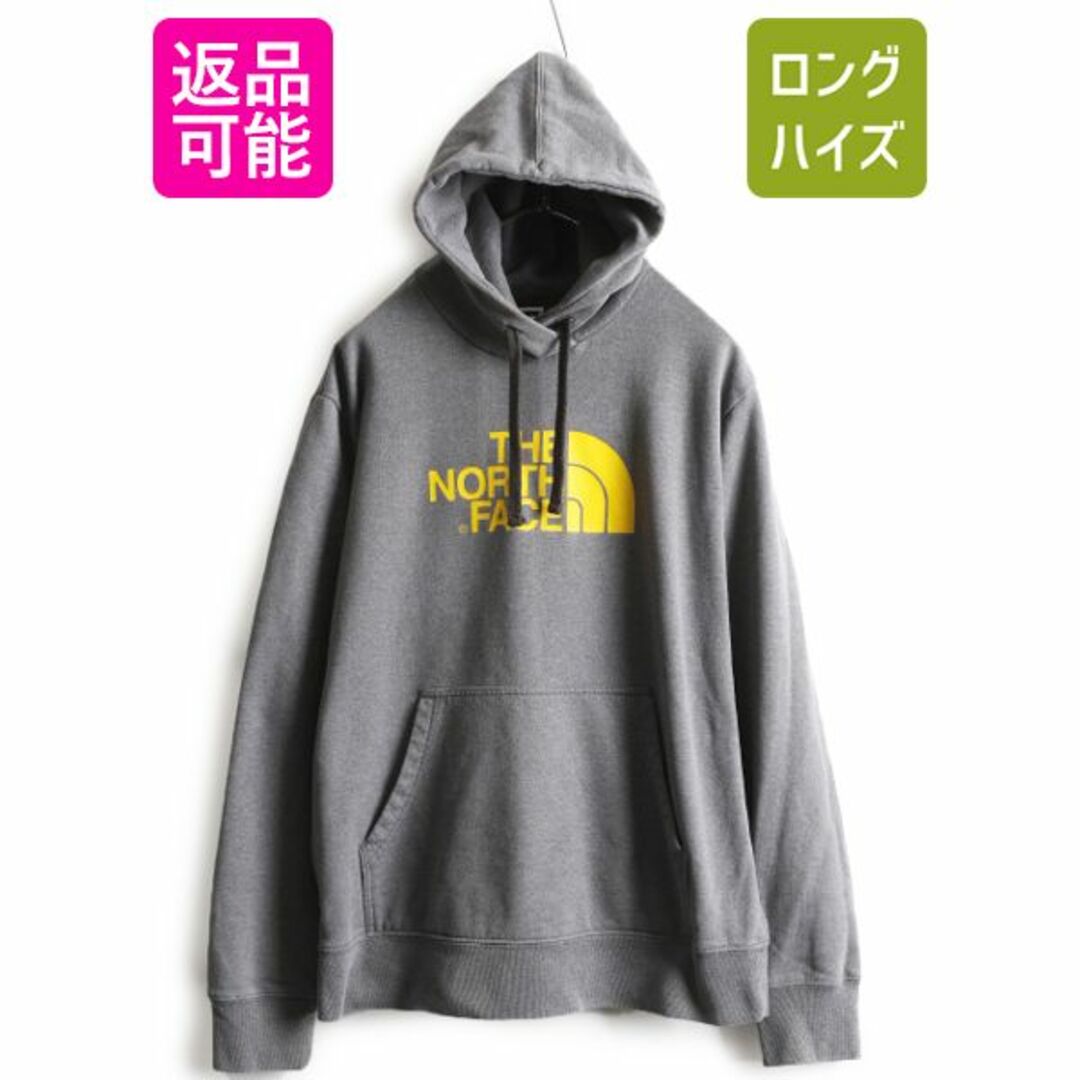 THE NORTH FACE(ザノースフェイス)のノースフェイス プリント スウェット フード パーカー L 裏起毛 グレー メンズのトップス(パーカー)の商品写真