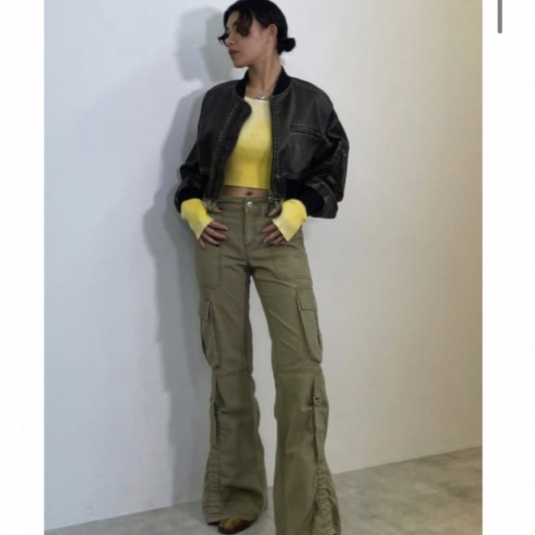 moussy(マウジー)のSLY VINTAGE F／LEATHER CROP ブルゾン レディースのジャケット/アウター(ブルゾン)の商品写真