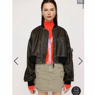 【セール 登場から人気沸騰】 VINTAGE SLY - moussy F/LEATHER n&k|マウジーならラクマ by ブルゾンの通販 CROP ジャケット・アウター