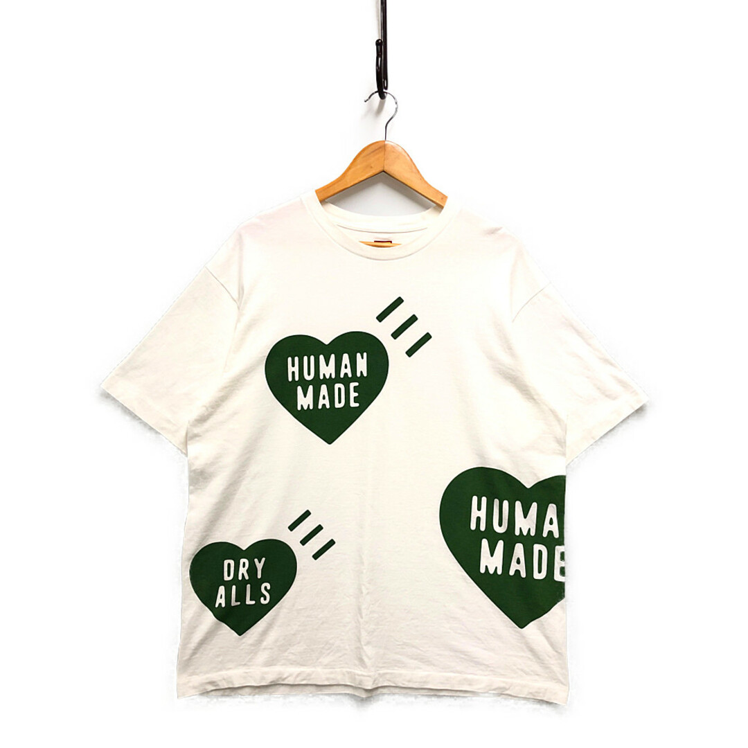 HUMAN MADE ヒューマンメイド BIG HEART ビックハート 半袖Ｔシャツ ホワイト グリーン サイズXL 正規品 / B4599 |  フリマアプリ ラクマ