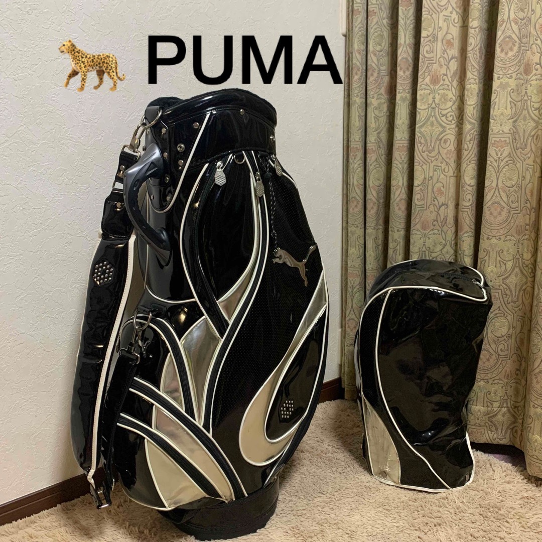 超カッコ良い❗️ブラックエナメルキャディバッグ🐆PUMA | フリマアプリ ラクマ