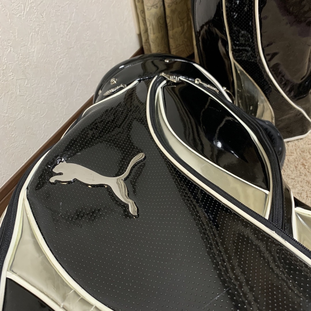 超カッコ良い❗️ブラックエナメルキャディバッグ🐆PUMA 超カッコ良い❗️ブラックエナメルキャディバッグ🐆PUMA
