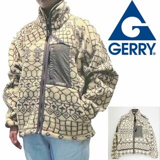 ジェリー(GERRY)の新品 M ★ GERRY ジェリー レディース ボア ジャケット ベージュ 総柄(ブルゾン)