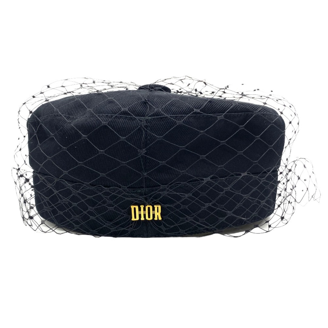 Dior(ディオール)の[USED/中古]Dior ディオール キャスケット チュール付き ロゴ ブラック 58 Bee 刺繡 86ATY920G130 中古 tdc-001894-4d レディースの帽子(キャスケット)の商品写真