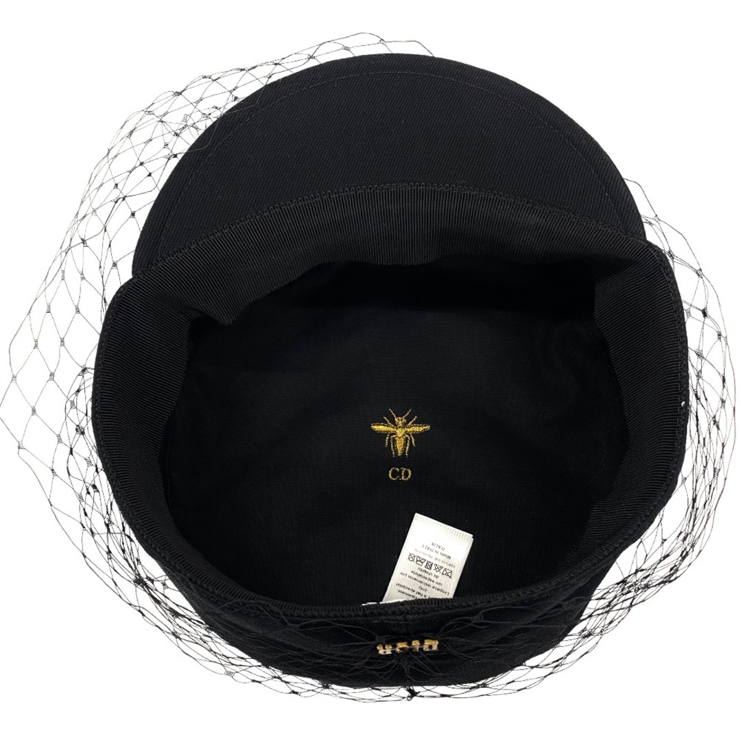Dior(ディオール)の[USED/中古]Dior ディオール キャスケット チュール付き ロゴ ブラック 58 Bee 刺繡 86ATY920G130 中古 tdc-001894-4d レディースの帽子(キャスケット)の商品写真