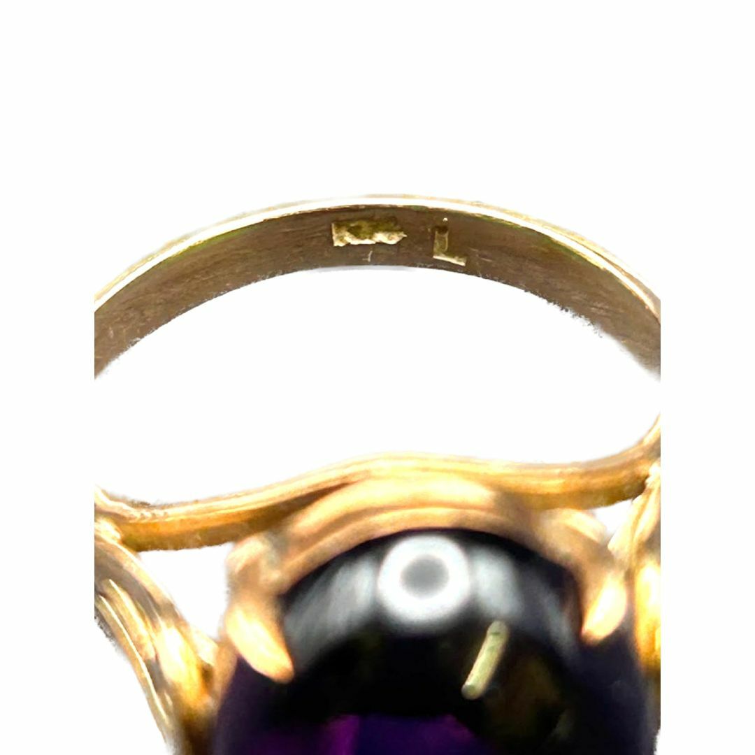 K14 アメジスト イエローゴールド レディースリング 指輪  レディースのアクセサリー(リング(指輪))の商品写真