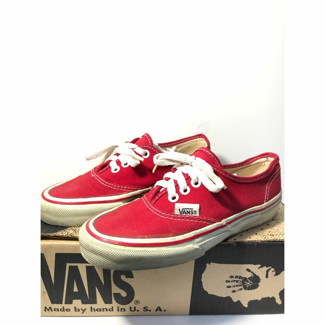 021110● VANS AUTHENTIC RED CANVAS スニーカー靴/シューズ