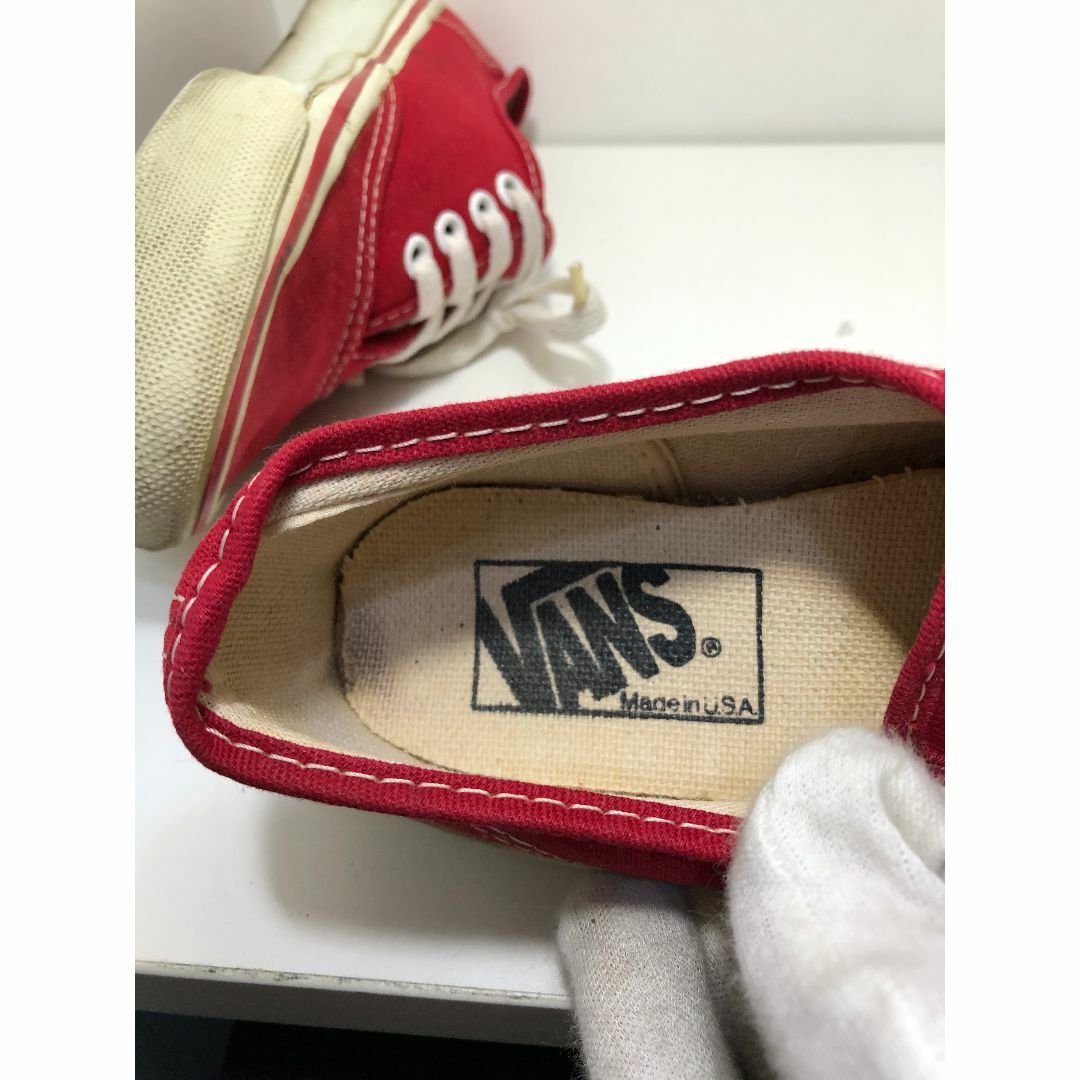 021110● VANS AUTHENTIC RED CANVAS スニーカー レディースの靴/シューズ(スニーカー)の商品写真