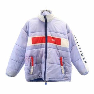 トミーヒルフィガー(TOMMY HILFIGER)のトミーヒルフィガー 90s オールド 中綿ジャケット XL ブルー×白×赤 TOMMY HILFIGER メンズ 古着 【231110】(ダウンジャケット)