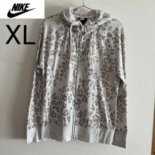 ナイキ(NIKE)のNIKE ナイキ　レディース　パーカー　ヒョウ柄　XL 　used 送料込み(パーカー)