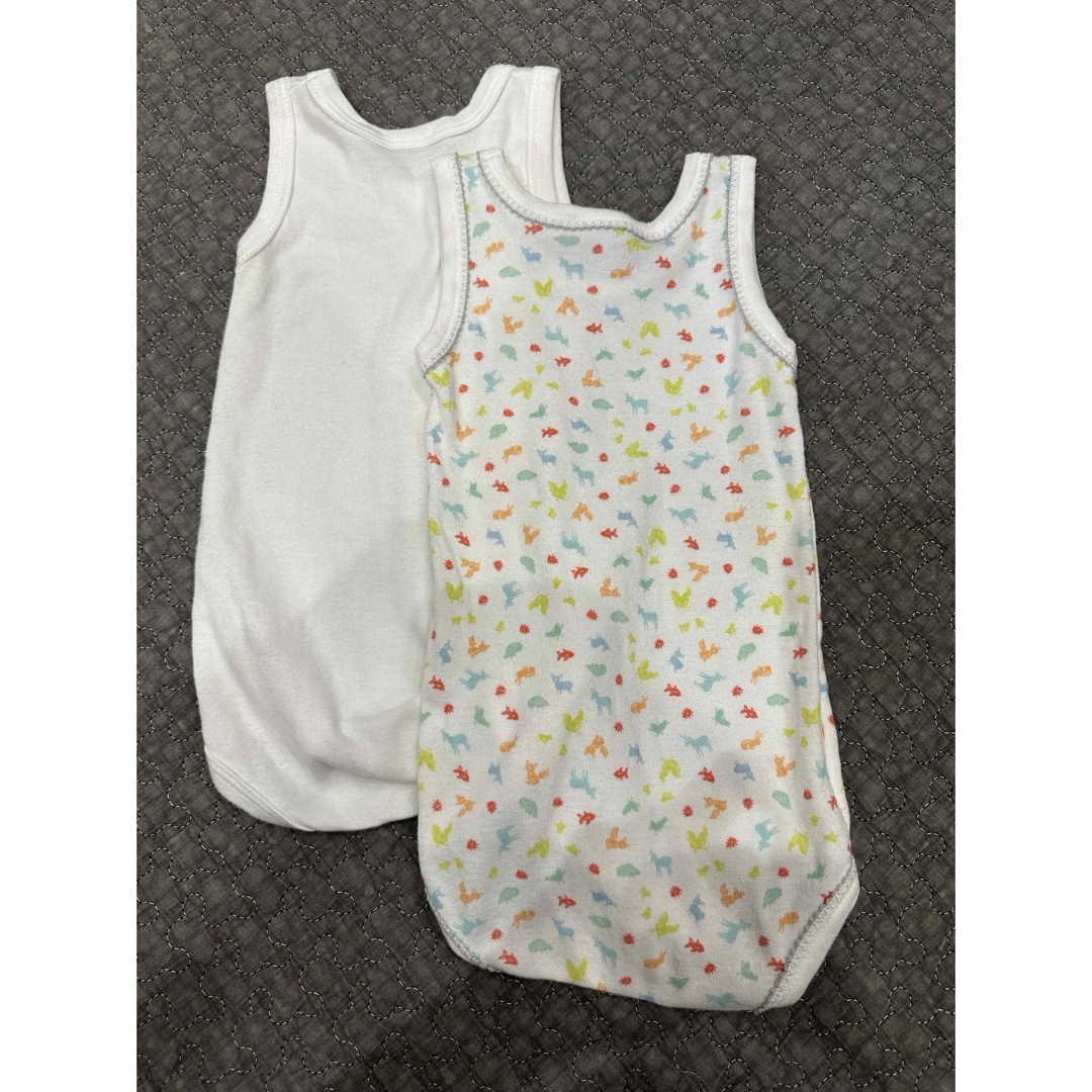 PETIT BATEAU(プチバトー)のプチバトー　ロンパース　肌着　半袖　ノースリーブ　セット　6m  67㎝ キッズ/ベビー/マタニティのベビー服(~85cm)(肌着/下着)の商品写真