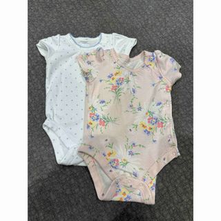 ベビーギャップ(babyGAP)のBABY GAP ロンパース　肌着　インナー　セット　花柄　ドット　50㎝(肌着/下着)