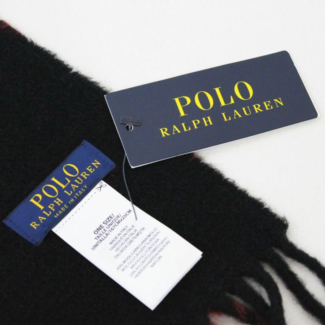 POLO RALPH LAUREN(ポロラルフローレン)の新品 POLO RALPH LAUREN チェック リバーシブル ウールマフラー メンズのファッション小物(マフラー)の商品写真