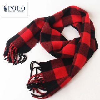 ポロラルフローレン(POLO RALPH LAUREN)の新品 POLO RALPH LAUREN チェック リバーシブル ウールマフラー(マフラー)