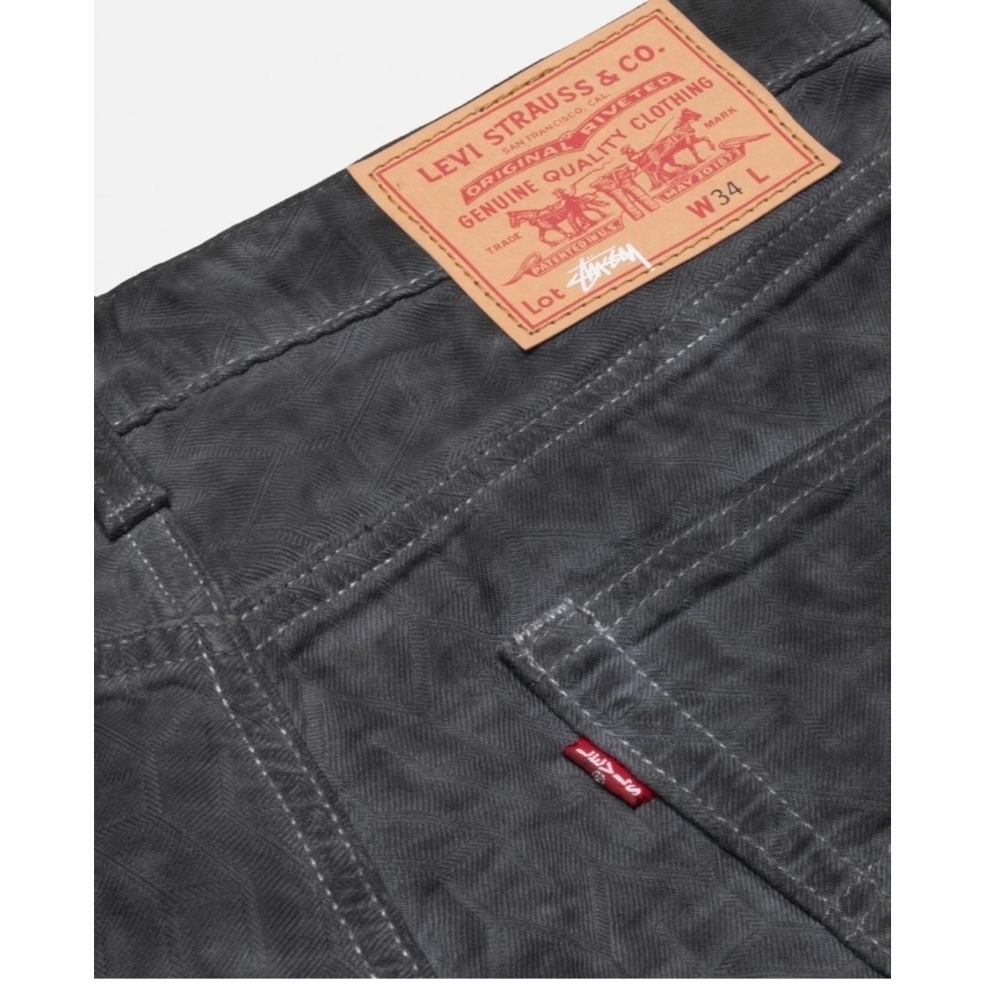 STUSSY(ステューシー)のSTUSSY & LEVI'S/DYED JACQUARD JEAN/黒/32 メンズのパンツ(デニム/ジーンズ)の商品写真