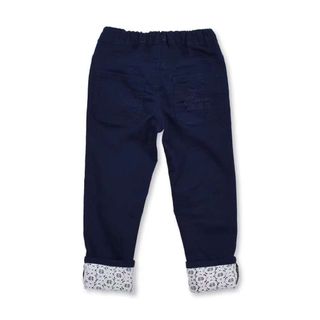 ベベ(BeBe)の新品タグ付き　べべ　女の子ズボン　ストレッチ　折り返し　レース　すっきりパンツ(パンツ/スパッツ)