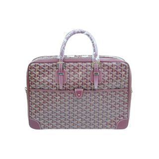 ゴヤール(GOYARD)の新品同様 GOYARD ゴヤール ハンドバッグ アンバサードブリーフケース パープル PVC レザー シルバー金具 中古 51784(ハンドバッグ)