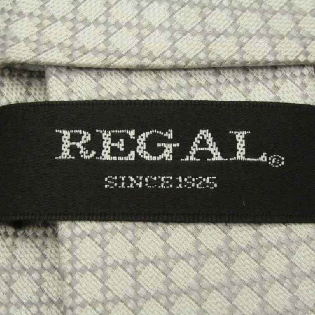 REGAL(リーガル)のリーガル ブランド ネクタイ シルク 格子柄 メンズ グレー REGAL メンズのファッション小物(ネクタイ)の商品写真