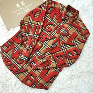 バーバリー(BURBERRY)の【極美品】BURBERRY グラフィティ プリント ノバチェック シャツ L(シャツ)