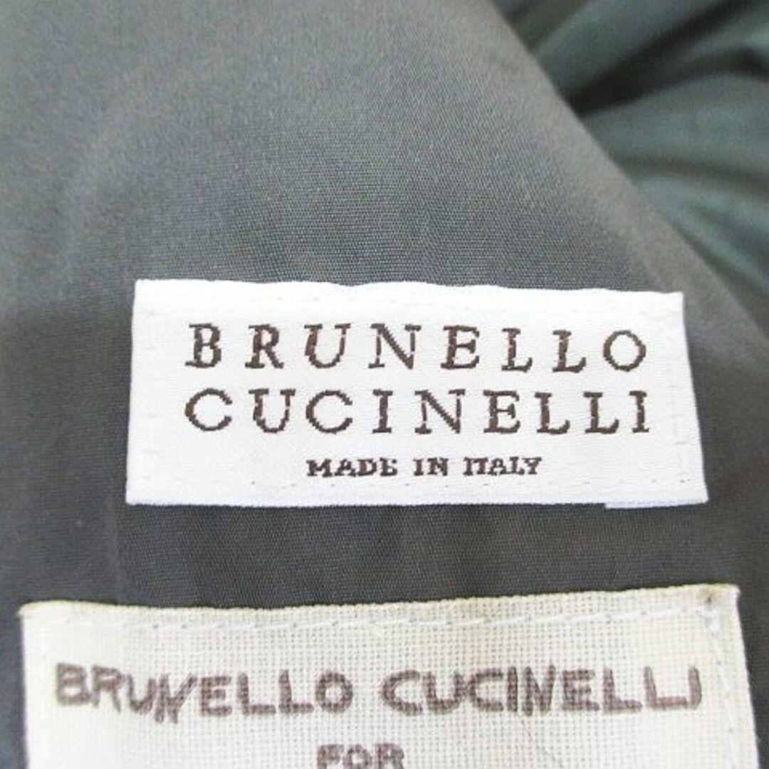 BRUNELLO CUCINELLI(ブルネロクチネリ)のブルネロクチネリ ダウンコート ロング丈 絹 シルク 42 灰系 グレー 裏地 レディースのジャケット/アウター(ダウンコート)の商品写真