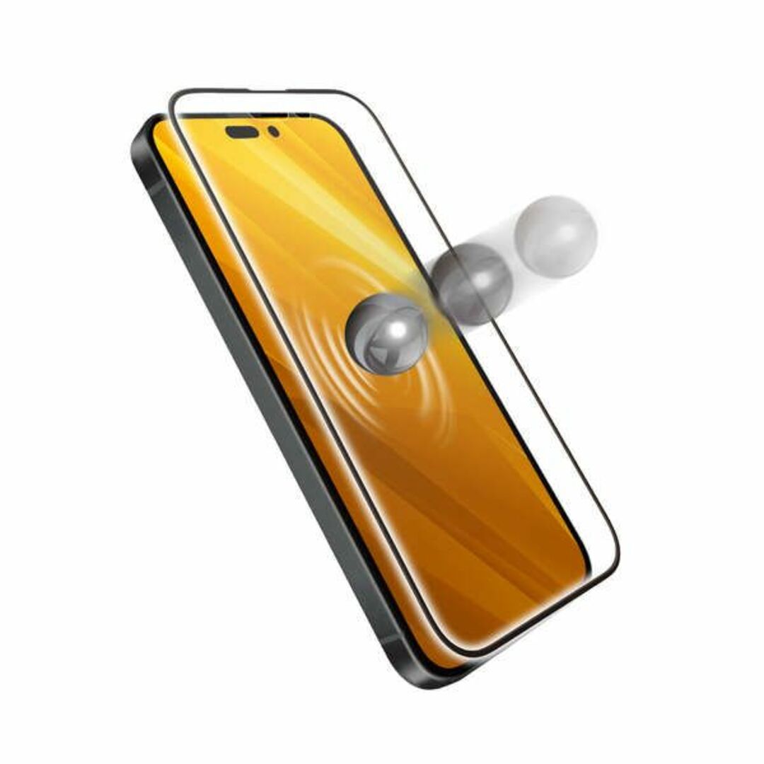 iPhone 14 Pro 用 高透明 耐衝撃 ガラスフィルム 3Dフレーム スマホ/家電/カメラのスマホアクセサリー(保護フィルム)の商品写真