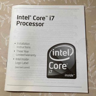 インテル(intel)のIntel Core i7 920 BOX に付属してきた開封済み説明書(PCパーツ)