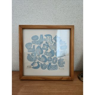 イデー(IDEE)のBIRDS' WORDS バーズワーズ シルクスクリーン21.5cm(絵画/タペストリー)