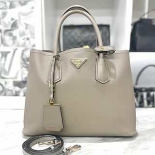 プラダ(PRADA)のプラダ　ハンドバッグ　2way　サフィアーノキュイール　グレージュ　美品☆(ハンドバッグ)