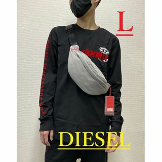 ディーゼル(DIESEL)のディーゼル　長袖Tシャツ 13B23　Lサイズ　ブラック　新品　A11370(Tシャツ/カットソー(七分/長袖))