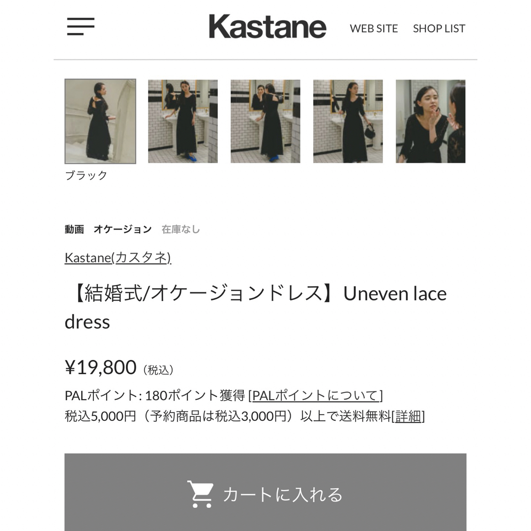 Kastane(カスタネ)のkastane オケージョンドレス レディースのフォーマル/ドレス(その他ドレス)の商品写真