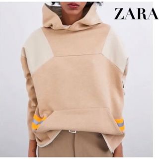 ザラ(ZARA)のZARA 裏起毛　スウェット  フーデッドパーカー　トレーナー(パーカー)