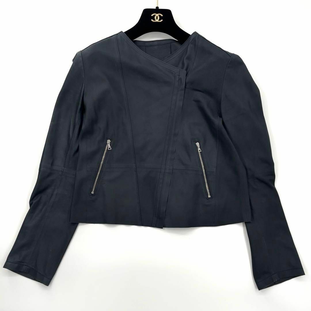 ADORE - 【美品】ADORE アドーア ラムレザー ライダース ジャケット 黒