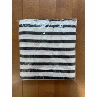 チェックアンドストライプ(CHECK&STRIPE)のCHECK&STRIPE ボーダーニット生地 白×ネイビー W幅×1m 冬生地(生地/糸)