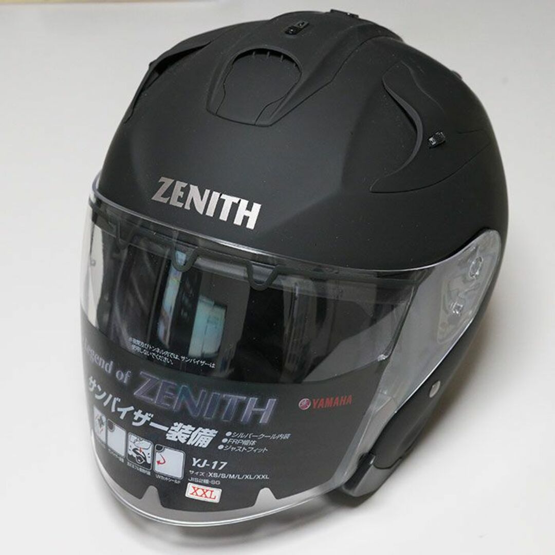 帽体素材Flex-F【新品未使用】ヤマハバイクヘルメットジェット YJ-17 ラバートーンブラックM