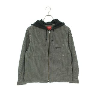 Supreme - シュプリーム 17AW Hooded Stripe Denim Zip Up Shirt