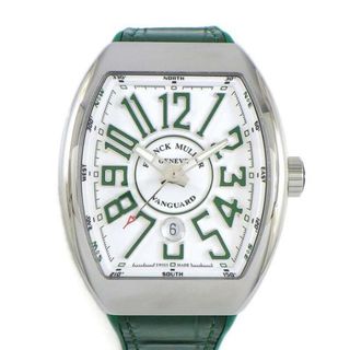 フランクミュラー(FRANCK MULLER)のフランクミュラー FRANCK MULLER 腕時計 ヴァンガード V45SCDT デイト グリーン インデックス トノウ ホワイト文字盤 SS グリーン クロコダイルレザー ラバー 自動巻き 【中古】(腕時計(アナログ))